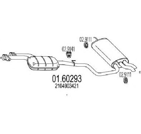 Toba esapament finala MTS 01.60293</br>Piesa auto pentru Sistemul de esapament Toba esapament finala MTS 01.60293</br>Piesa auto pentru Sistemul de esapament