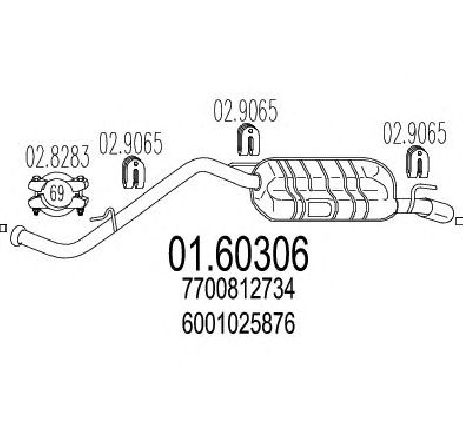 Toba esapament finala MTS 01.60306</br>Piesa auto pentru Sistemul de esapament Toba esapament finala MTS 01.60306</br>Piesa auto pentru Sistemul de esapament