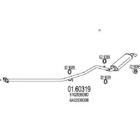 Toba esapament finala MTS 01.60319</br>Piesa auto pentru Sistemul de esapament Toba esapament finala MTS 01.60319</br>Piesa auto pentru Sistemul de esapament