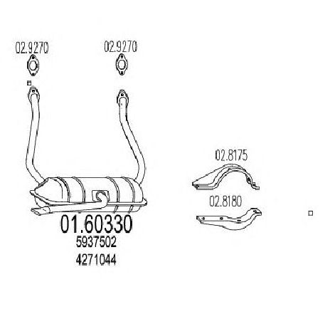 Toba esapament finala MTS 01.60330</br>Piesa auto pentru Sistemul de esapament Toba esapament finala MTS 01.60330</br>Piesa auto pentru Sistemul de esapament