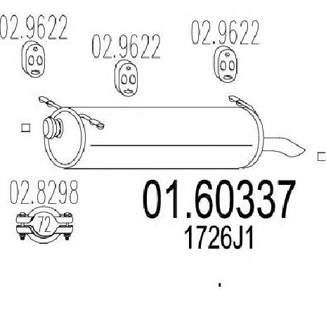 Toba esapament finala MTS 01.60337</br>Piesa auto pentru Sistemul de esapament Toba esapament finala MTS 01.60337</br>Piesa auto pentru Sistemul de esapament
