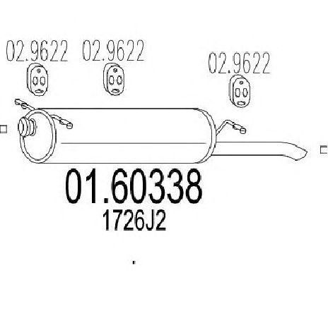 Toba esapament finala MTS 01.60338</br>Piesa auto pentru Sistemul de esapament Toba esapament finala MTS 01.60338</br>Piesa auto pentru Sistemul de esapament