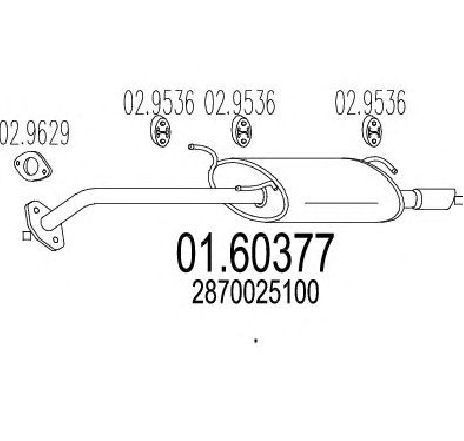 Toba esapament finala MTS 01.60377</br>Piesa auto pentru Sistemul de esapament Toba esapament finala MTS 01.60377</br>Piesa auto pentru Sistemul de esapament