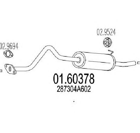 Toba esapament finala MTS 01.60378</br>Piesa auto pentru Sistemul de esapament Toba esapament finala MTS 01.60378</br>Piesa auto pentru Sistemul de esapament