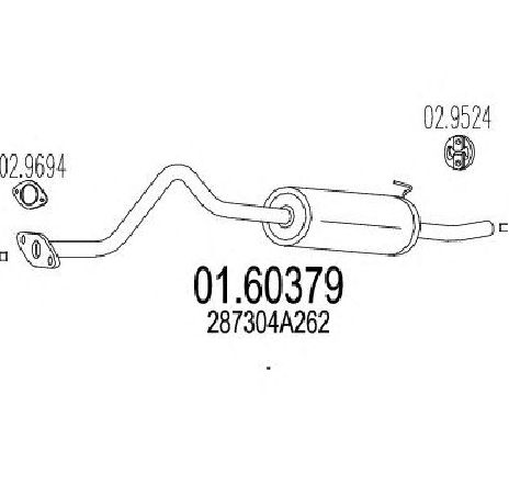Toba esapament finala MTS 01.60379</br>Piesa auto pentru Sistemul de esapament Toba esapament finala MTS 01.60379</br>Piesa auto pentru Sistemul de esapament
