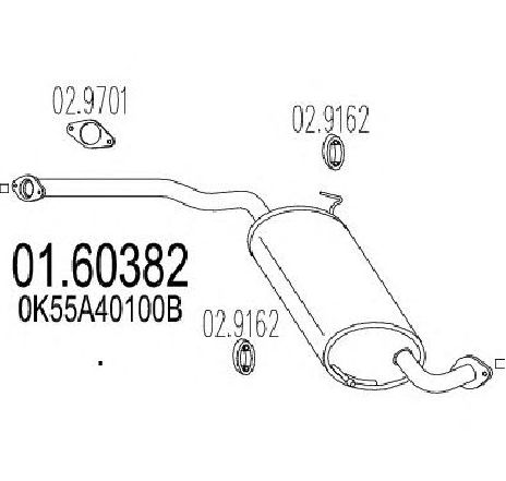 Toba esapament finala MTS 01.60382</br>Piesa auto pentru Sistemul de esapament Toba esapament finala MTS 01.60382</br>Piesa auto pentru Sistemul de esapament