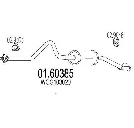 Toba esapament finala MTS 01.60385</br>Piesa auto pentru Sistemul de esapament Toba esapament finala MTS 01.60385</br>Piesa auto pentru Sistemul de esapament