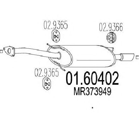 Toba esapament finala MTS 01.60402</br>Piesa auto pentru Sistemul de esapament Toba esapament finala MTS 01.60402</br>Piesa auto pentru Sistemul de esapament