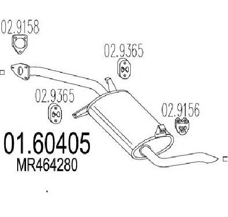 Toba esapament finala MTS 01.60405</br>Piesa auto pentru Sistemul de esapament Toba esapament finala MTS 01.60405</br>Piesa auto pentru Sistemul de esapament