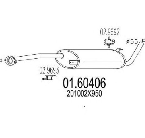 Toba esapament finala MTS 01.60406</br>Piesa auto pentru Sistemul de esapament Toba esapament finala MTS 01.60406</br>Piesa auto pentru Sistemul de esapament