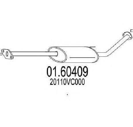 Toba esapament finala MTS 01.60409</br>Piesa auto pentru Sistemul de esapament Toba esapament finala MTS 01.60409</br>Piesa auto pentru Sistemul de esapament