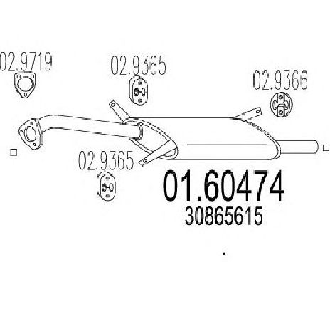 Toba esapament finala MTS 01.60474</br>Piesa auto pentru Sistemul de esapament Toba esapament finala MTS 01.60474</br>Piesa auto pentru Sistemul de esapament