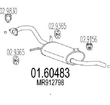 Toba esapament finala MTS 01.60483</br>Piesa auto pentru Sistemul de esapament Toba esapament finala MTS 01.60483</br>Piesa auto pentru Sistemul de esapament