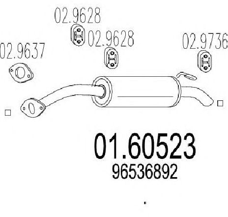 Toba esapament finala MTS 01.60523</br>Piesa auto pentru Sistemul de esapament Toba esapament finala MTS 01.60523</br>Piesa auto pentru Sistemul de esapament