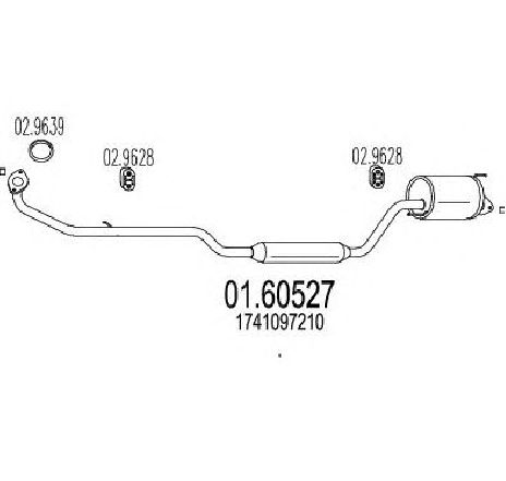 Toba esapament finala MTS 01.60527</br>Piesa auto pentru Sistemul de esapament Toba esapament finala MTS 01.60527</br>Piesa auto pentru Sistemul de esapament