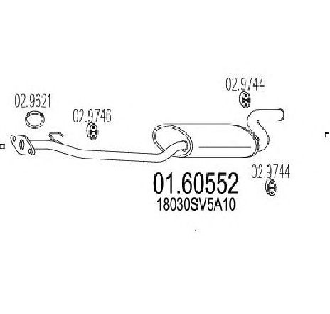 Toba esapament finala MTS 01.60552</br>Piesa auto pentru Sistemul de esapament Toba esapament finala MTS 01.60552</br>Piesa auto pentru Sistemul de esapament