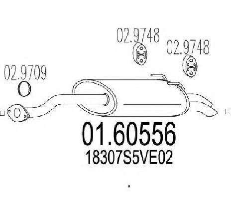 Toba esapament finala MTS 01.60556</br>Piesa auto pentru Sistemul de esapament Toba esapament finala MTS 01.60556</br>Piesa auto pentru Sistemul de esapament