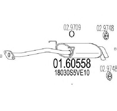 Toba esapament finala MTS 01.60558</br>Piesa auto pentru Sistemul de esapament Toba esapament finala MTS 01.60558</br>Piesa auto pentru Sistemul de esapament