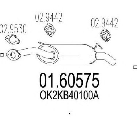 Toba esapament finala MTS 01.60575</br>Piesa auto pentru Sistemul de esapament Toba esapament finala MTS 01.60575</br>Piesa auto pentru Sistemul de esapament
