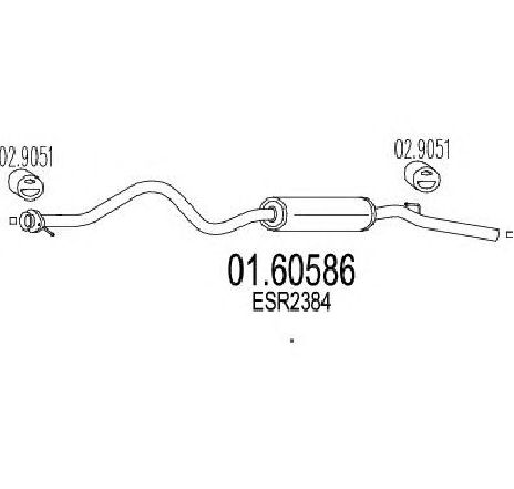 Toba esapament finala MTS 01.60586</br>Piesa auto pentru Sistemul de esapament Toba esapament finala MTS 01.60586</br>Piesa auto pentru Sistemul de esapament
