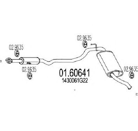 Toba esapament finala MTS 01.60641</br>Piesa auto pentru Sistemul de esapament Toba esapament finala MTS 01.60641</br>Piesa auto pentru Sistemul de esapament