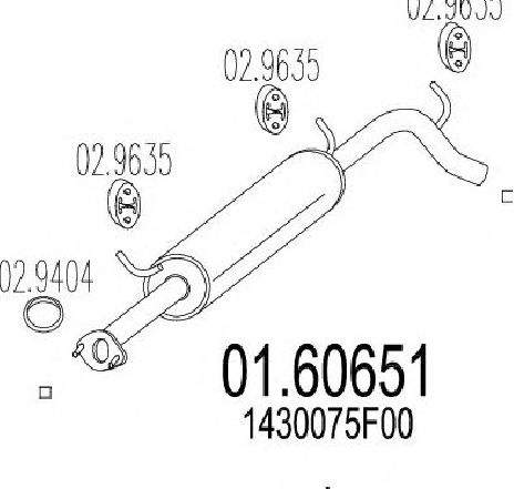 Toba esapament finala MTS 01.60651</br>Piesa auto pentru Sistemul de esapament Toba esapament finala MTS 01.60651</br>Piesa auto pentru Sistemul de esapament