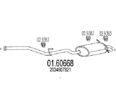 Toba esapament finala MTS 01.60668</br>Piesa auto pentru Sistemul de esapament Toba esapament finala MTS 01.60668</br>Piesa auto pentru Sistemul de esapament