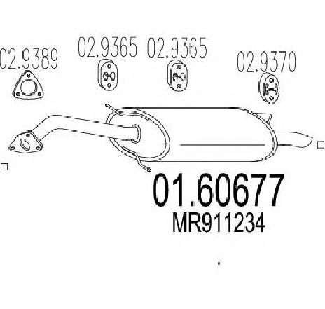 Toba esapament finala MTS 01.60677</br>Piesa auto pentru Sistemul de esapament Toba esapament finala MTS 01.60677</br>Piesa auto pentru Sistemul de esapament