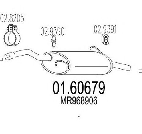 Toba esapament finala MTS 01.60679</br>Piesa auto pentru Sistemul de esapament Toba esapament finala MTS 01.60679</br>Piesa auto pentru Sistemul de esapament