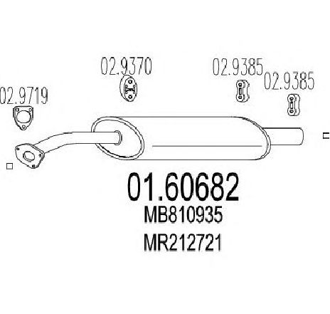 Toba esapament finala MTS 01.60682</br>Piesa auto pentru Sistemul de esapament Toba esapament finala MTS 01.60682</br>Piesa auto pentru Sistemul de esapament