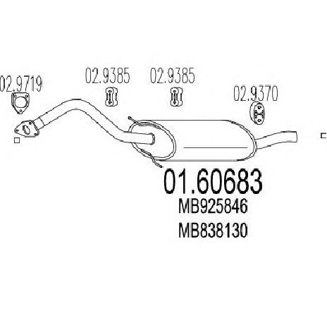 Toba esapament finala MTS 01.60683</br>Piesa auto pentru Sistemul de esapament Toba esapament finala MTS 01.60683</br>Piesa auto pentru Sistemul de esapament