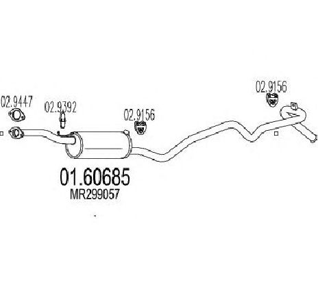 Toba esapament finala MTS 01.60685</br>Piesa auto pentru Sistemul de esapament Toba esapament finala MTS 01.60685</br>Piesa auto pentru Sistemul de esapament