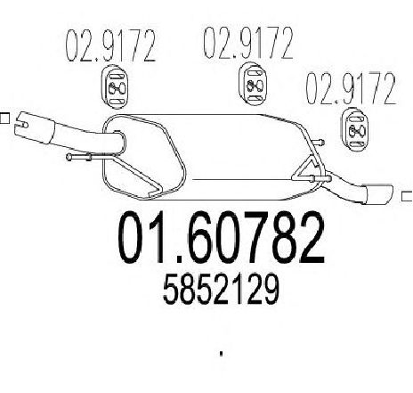 Toba esapament finala MTS 01.60782</br>Piesa auto pentru Sistemul de esapament Toba esapament finala MTS 01.60782</br>Piesa auto pentru Sistemul de esapament