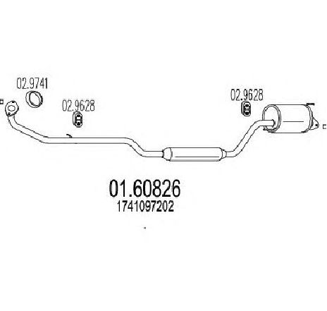 Toba esapament finala MTS 01.60826</br>Piesa auto pentru Sistemul de esapament Toba esapament finala MTS 01.60826</br>Piesa auto pentru Sistemul de esapament