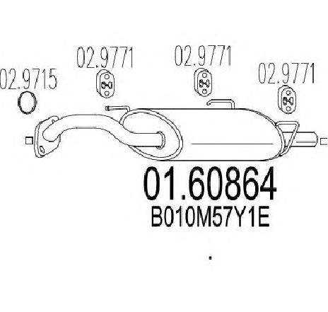Toba esapament finala MTS 01.60864</br>Piesa auto pentru Sistemul de esapament Toba esapament finala MTS 01.60864</br>Piesa auto pentru Sistemul de esapament