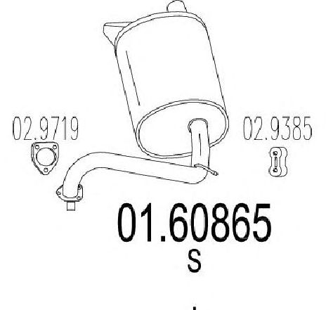 Toba esapament finala MTS 01.60865</br>Piesa auto pentru Sistemul de esapament Toba esapament finala MTS 01.60865</br>Piesa auto pentru Sistemul de esapament