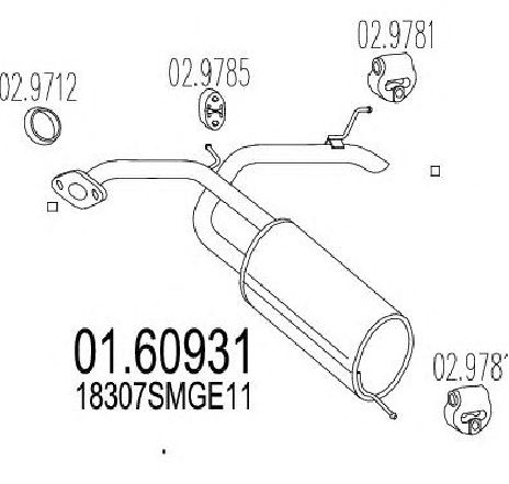 Toba esapament finala MTS 01.60931</br>Piesa auto pentru Sistemul de esapament Toba esapament finala MTS 01.60931</br>Piesa auto pentru Sistemul de esapament