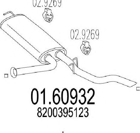 Toba esapament finala MTS 01.60932</br>Piesa auto pentru Sistemul de esapament Toba esapament finala MTS 01.60932</br>Piesa auto pentru Sistemul de esapament