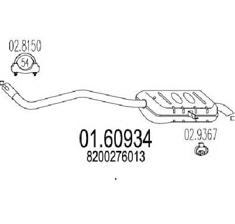 Toba esapament finala MTS 01.60934</br>Piesa auto pentru Sistemul de esapament Toba esapament finala MTS 01.60934</br>Piesa auto pentru Sistemul de esapament