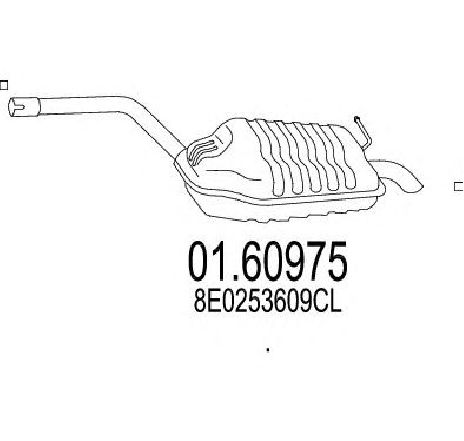 Toba esapament finala MTS 01.60975</br>Piesa auto pentru Sistemul de esapament Toba esapament finala MTS 01.60975</br>Piesa auto pentru Sistemul de esapament