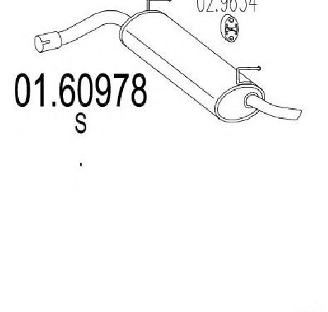Toba esapament finala MTS 01.60978</br>Piesa auto pentru Sistemul de esapament Toba esapament finala MTS 01.60978</br>Piesa auto pentru Sistemul de esapament