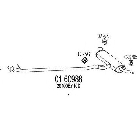 Toba esapament finala MTS 01.60988</br>Piesa auto pentru Sistemul de esapament Toba esapament finala MTS 01.60988</br>Piesa auto pentru Sistemul de esapament