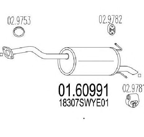 Toba esapament finala MTS 01.60991</br>Piesa auto pentru Sistemul de esapament Toba esapament finala MTS 01.60991</br>Piesa auto pentru Sistemul de esapament