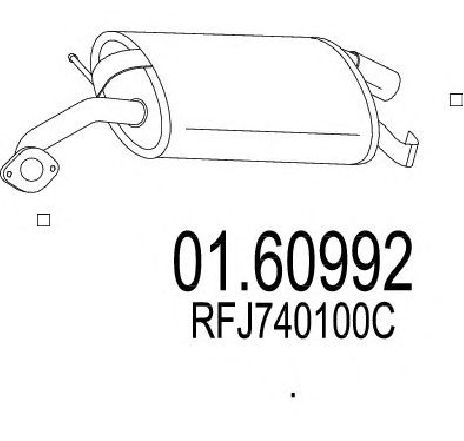 Toba esapament finala MTS 01.60992</br>Piesa auto pentru Sistemul de esapament Toba esapament finala MTS 01.60992</br>Piesa auto pentru Sistemul de esapament