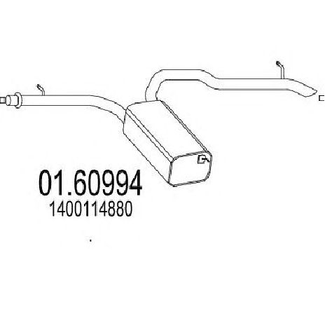 Toba esapament finala MTS 01.60994</br>Piesa auto pentru Sistemul de esapament Toba esapament finala MTS 01.60994</br>Piesa auto pentru Sistemul de esapament