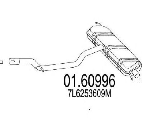Toba esapament finala MTS 01.60996</br>Piesa auto pentru Sistemul de esapament Toba esapament finala MTS 01.60996</br>Piesa auto pentru Sistemul de esapament
