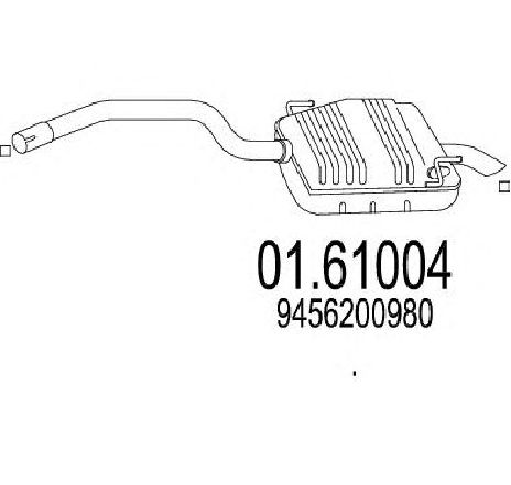 Toba esapament finala MTS 01.61004</br>Piesa auto pentru Sistemul de esapament Toba esapament finala MTS 01.61004</br>Piesa auto pentru Sistemul de esapament