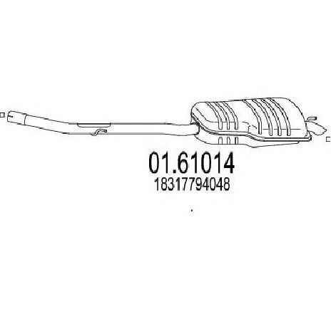 Toba esapament finala MTS 01.61014</br>Piesa auto pentru Sistemul de esapament Toba esapament finala MTS 01.61014</br>Piesa auto pentru Sistemul de esapament