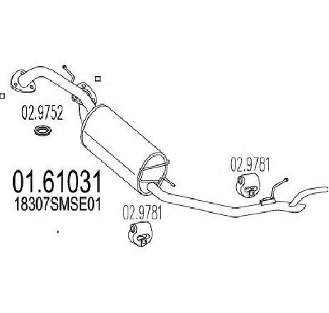 Toba esapament finala MTS 01.61031</br>Piesa auto pentru Sistemul de esapament Toba esapament finala MTS 01.61031</br>Piesa auto pentru Sistemul de esapament