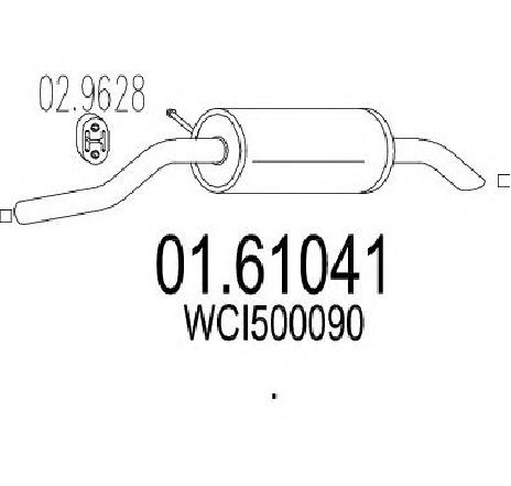 Toba esapament finala MTS 01.61041</br>Piesa auto pentru Sistemul de esapament Toba esapament finala MTS 01.61041</br>Piesa auto pentru Sistemul de esapament
